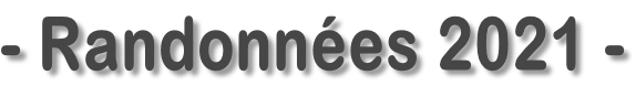 - Randonnées 2021 -